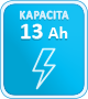 Kapacita 13 Ah