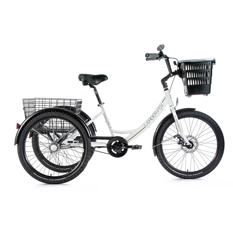 LEADER FOX, Elektrická tříkolka, 1 rychlost, bílá