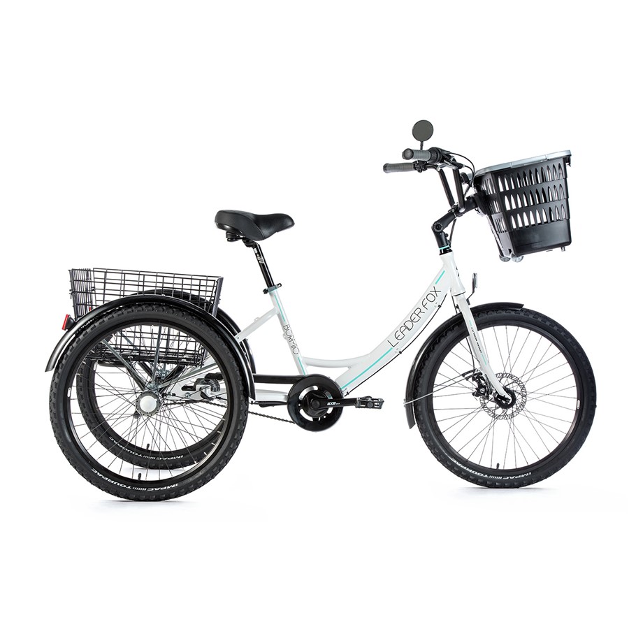 LEADER FOX Elektrická tříkolka BORMIO, 3 rychlosti, bílá mat