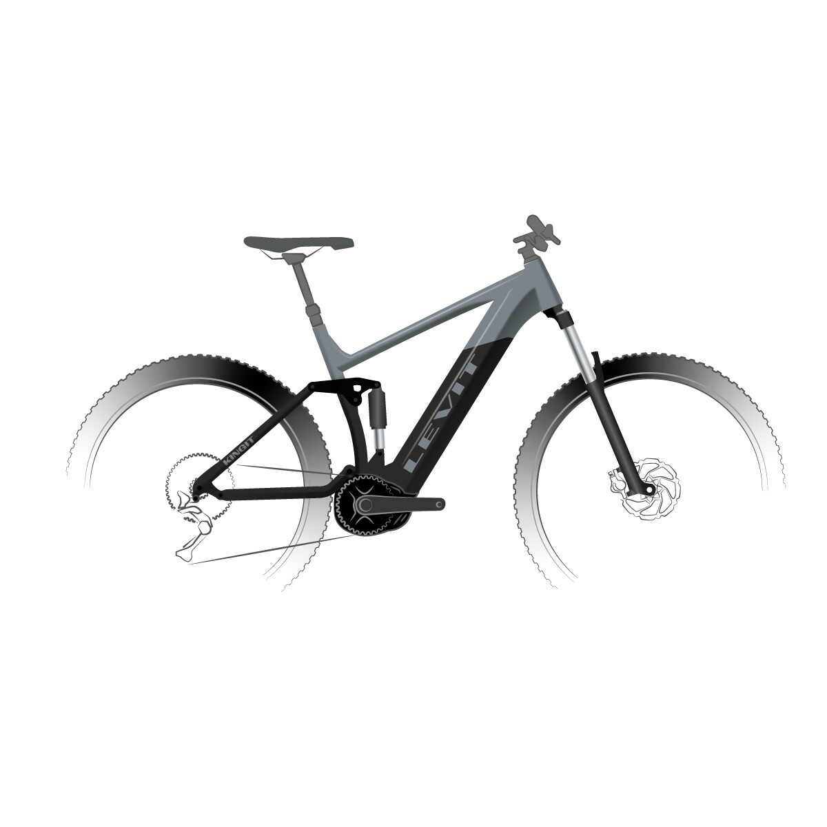 LEVIT KINGIT BOSCH CX ŠEDÁ/ČERNÁ (2022)