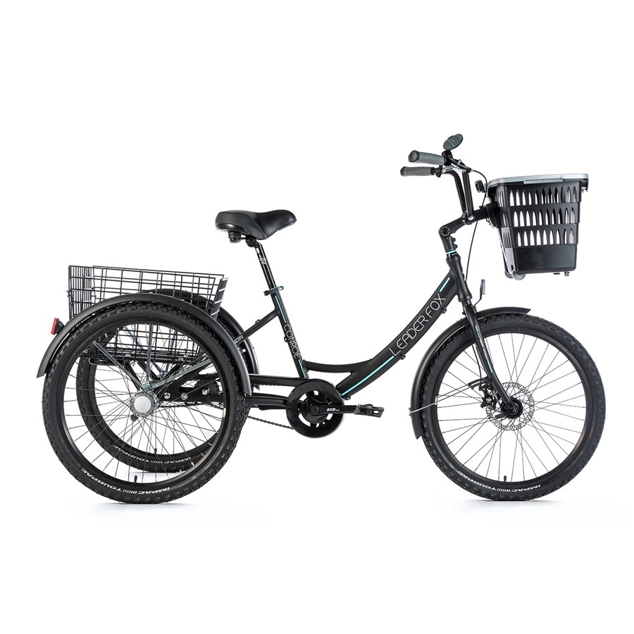 LEADER FOX, Elektrická tříkolka, 1 rychlost, černá