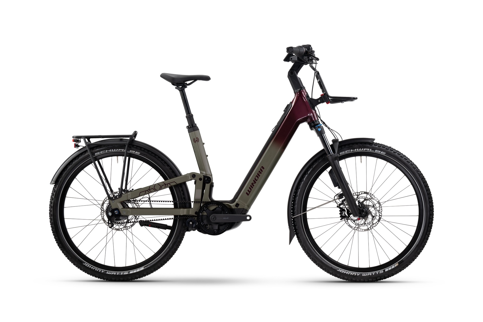 Winora Sinus FS R5f Pro - šedorudá (2026)