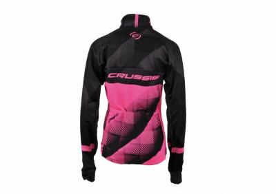 Dámská cyklistická bunda Crussis - černá/růžová